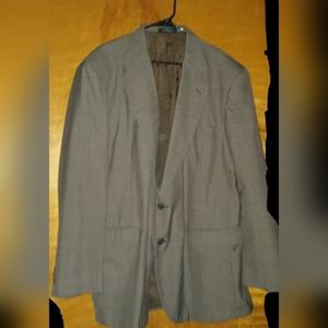 Men's Town Craft Size 46L Coat/Blazer Gray With Penn Stripes